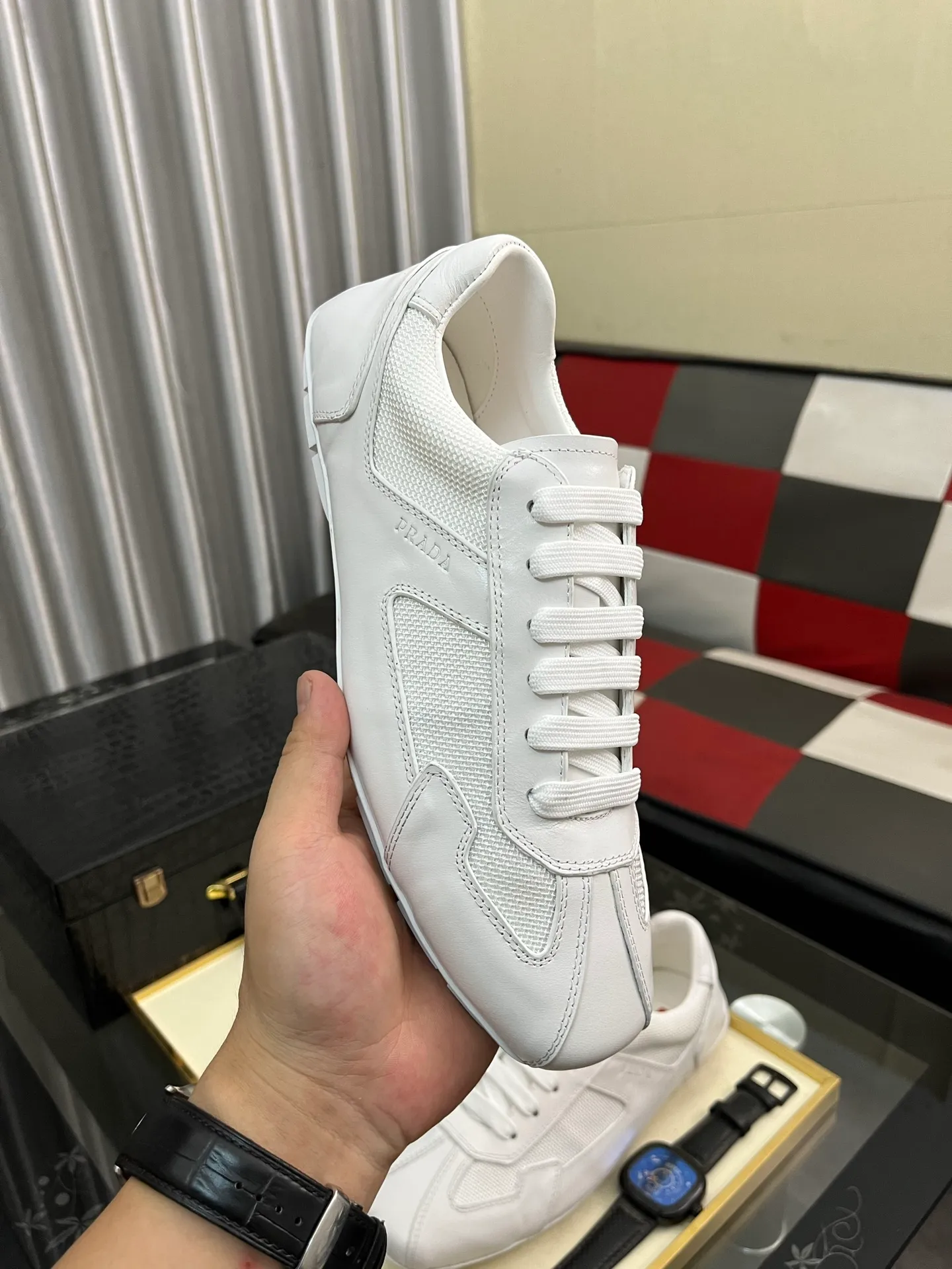 Men's men's shoes 💰458⌚️⌚️prada: new spring and summer casual shoes, sports sneakers, fabric: imported cowhide, lining: original lining, sole: original sole, size: 38-444️⃣colors available